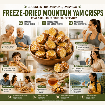 Freeze-Dried Mountain Yam Crisps – Metabolism & Weight Loss Support Snack-CU