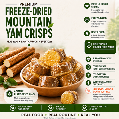 Freeze-Dried Mountain Yam Crisps – Metabolism & Weight Loss Support Snack-CU