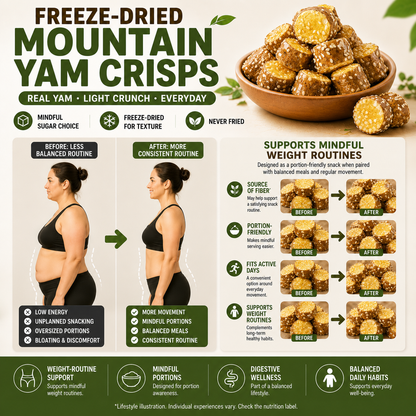 Freeze-Dried Mountain Yam Crisps – Metabolism & Weight Loss Support Snack-CU