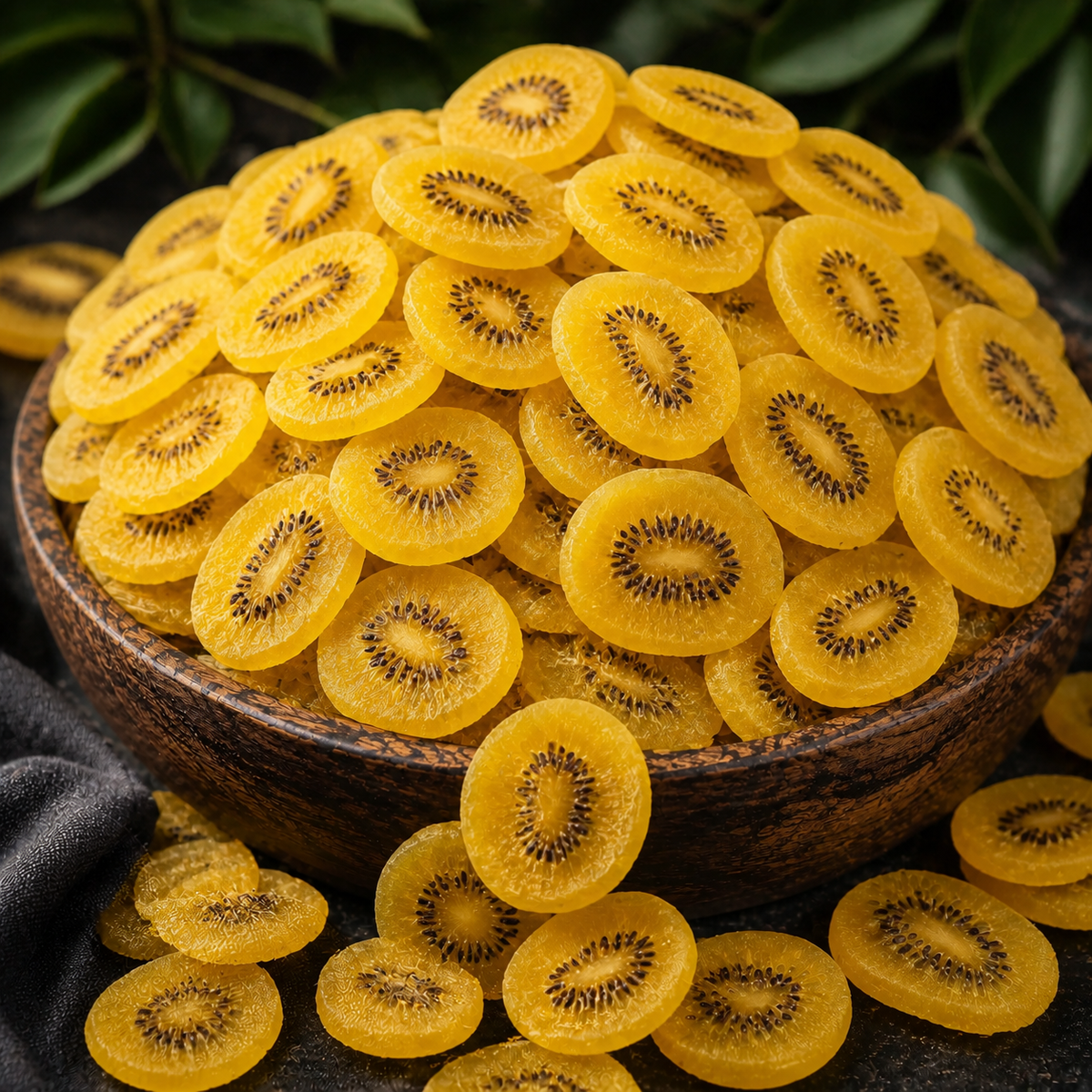 Organic Dried SunGold Kiwi | Sweet-Tart Golden Slices-CU