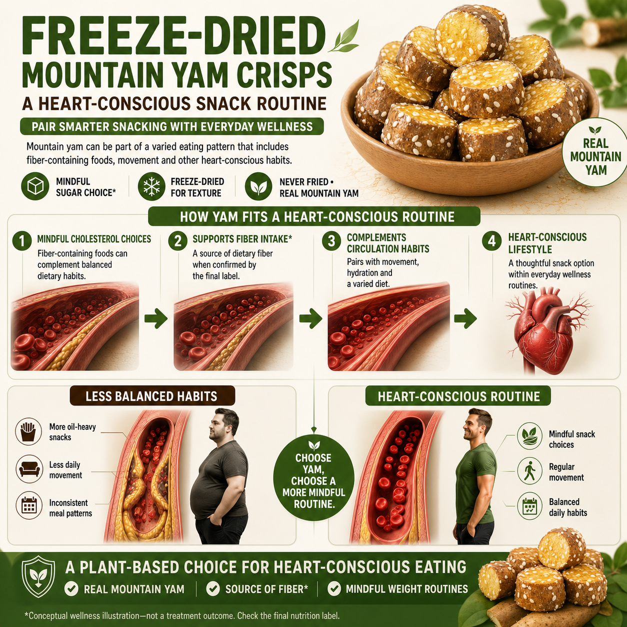 Freeze-Dried Mountain Yam Crisps – Metabolism & Weight Loss Support Snack-CU
