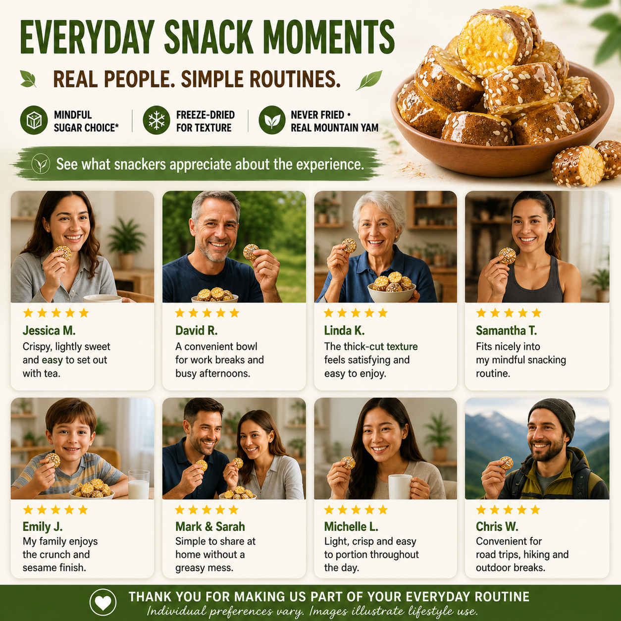 Freeze-Dried Mountain Yam Crisps – Metabolism & Weight Loss Support Snack-CU