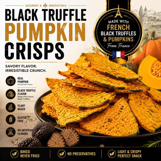 French Black Truffle Pumpkin Crisps – Oven-Baked Gourmet Snack-CU