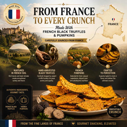 French Black Truffle Pumpkin Crisps – Oven-Baked Gourmet Snack-CU