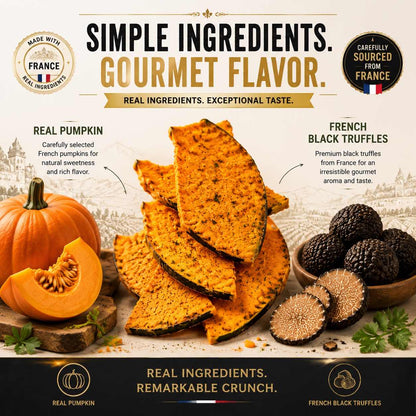French Black Truffle Pumpkin Crisps – Oven-Baked Gourmet Snack-CU