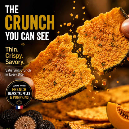 French Black Truffle Pumpkin Crisps – Oven-Baked Gourmet Snack-CU