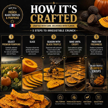 French Black Truffle Pumpkin Crisps – Oven-Baked Gourmet Snack-CU